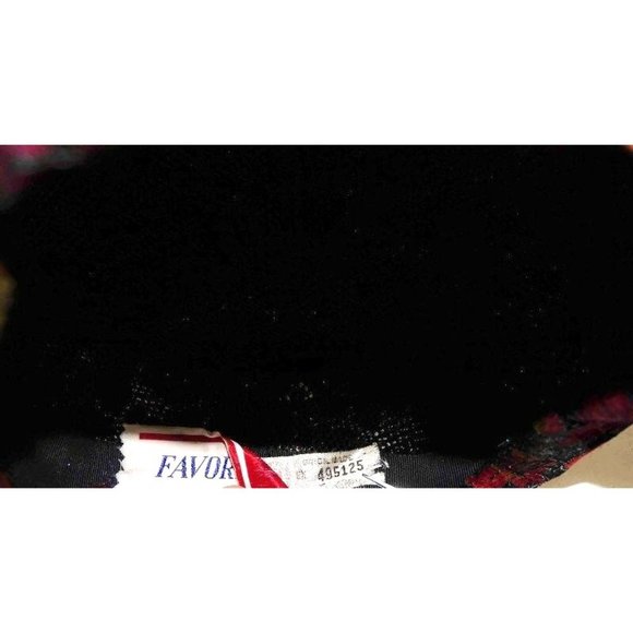 Vintage Floral Hat Women's Colorful Metallic Ombre Leaves Flowers Berries - Picture 9 of 10